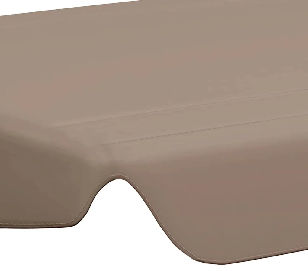 Toldo suplente p/ baloiço de jardim cinza-acastanhado
