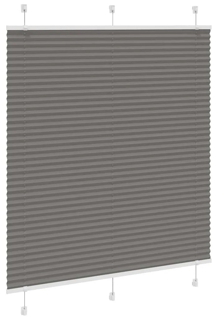 Antracite Plissada Cega 115x150 cm Largura Tecido 114,4 cm