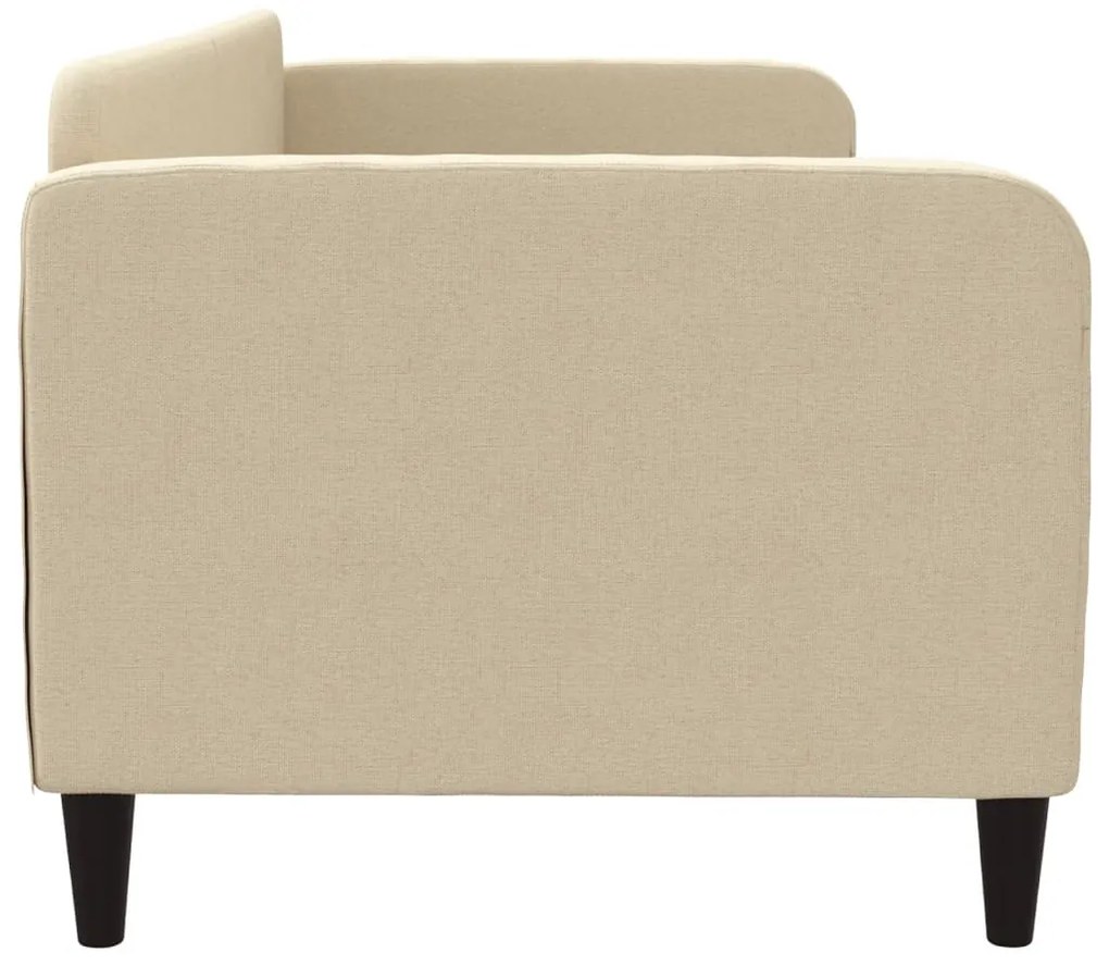Sofá-cama 80x200 cm tecido cor creme