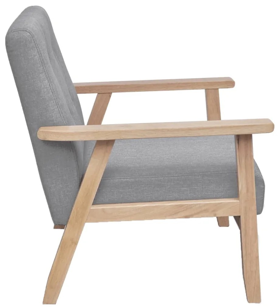 Poltrona Tim - Cinzento Claro - Design Retro