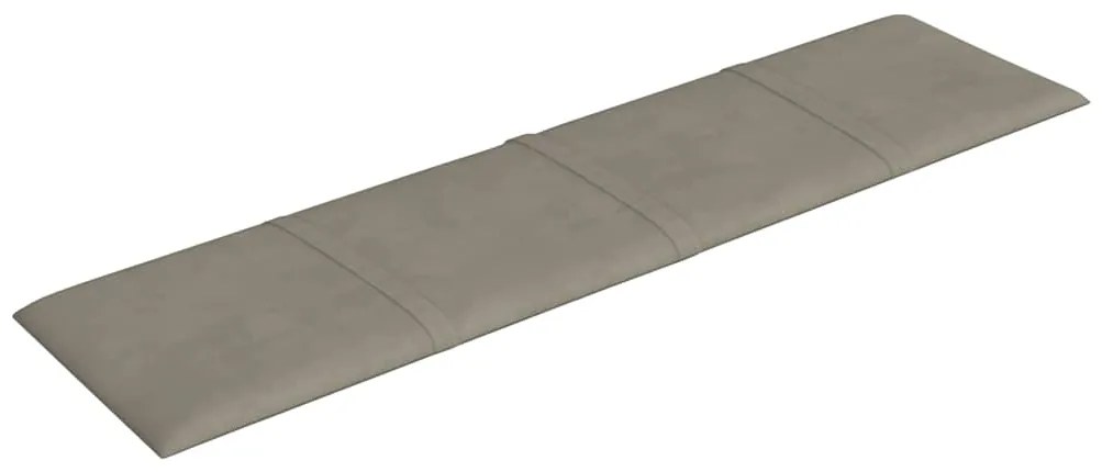 Painel de parede 12 pcs 60x15 cm veludo 1,08 m² cinza-claro