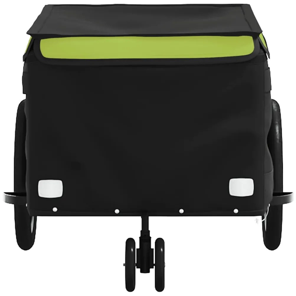Reboque para bicicleta 30 kg ferro preto e verde