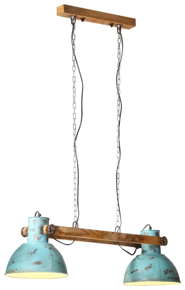 vidaXL Candeeiro suspenso 25 W 85x28x109 cm E27 azul desgastado