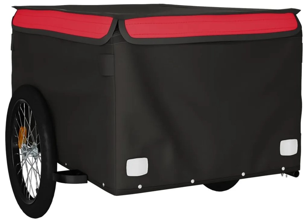 Reboque para bicicleta 45 kg ferro preto e vermelho