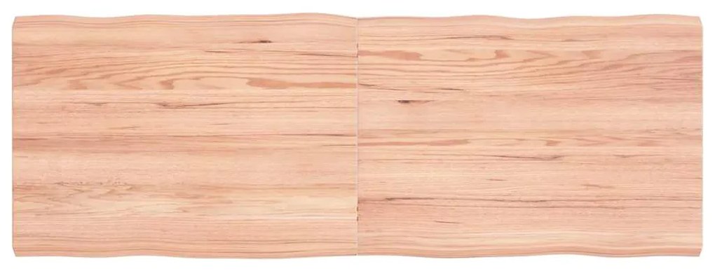 Tampo de mesa com bordas vivas carvalho tratado castanho-claro