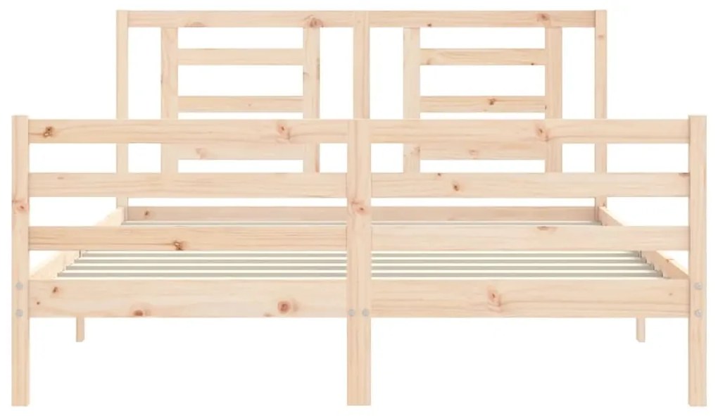Estrutura de cama King Size com cabeceira madeira maciça