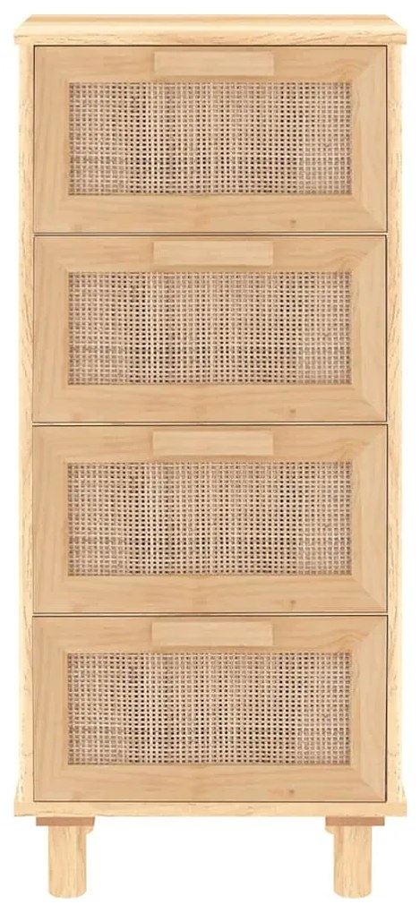 Aparador 40x30x90 cm pinho maciço/vime natural castanho