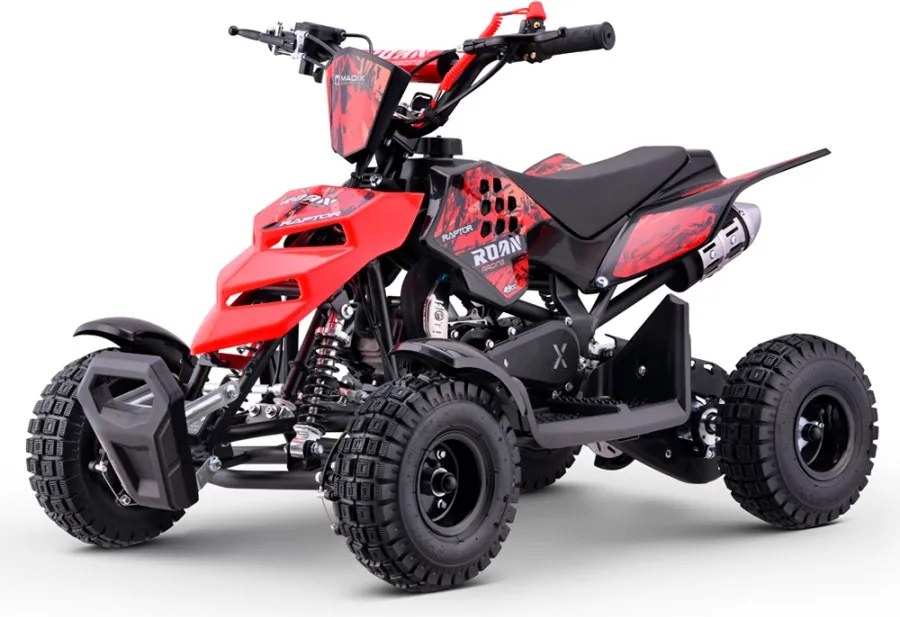 Mini moto 4 gasolina para crianças 49cc Raptor R4 Vermelha