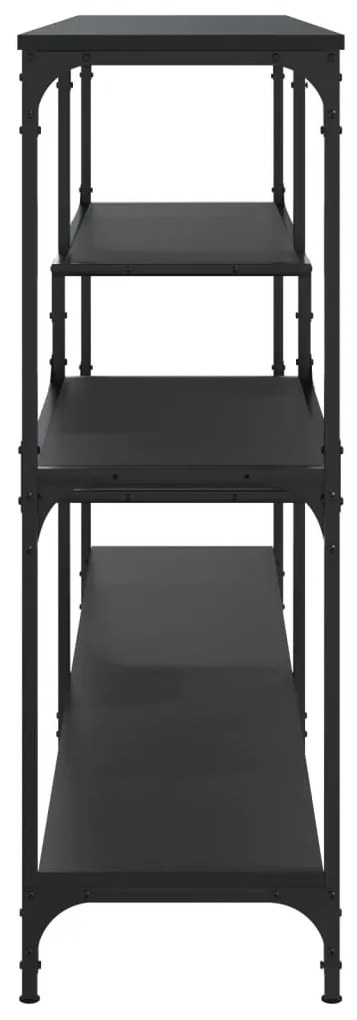 Mesa consola 160x32x95 cm derivados de madeira preto