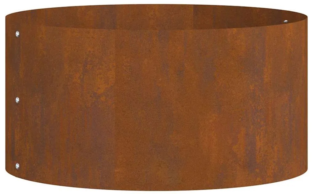 Vaso de Aço Corten Aço Corten Médio Inserções Decorativas