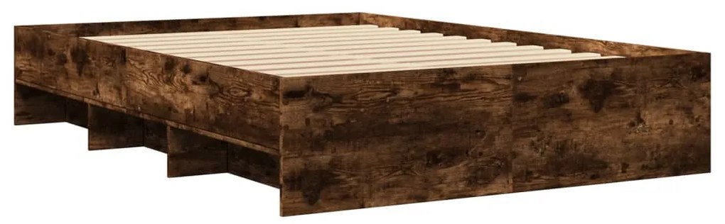 Estrutura cama s/ colchão derivados de madeira carvalho fumado