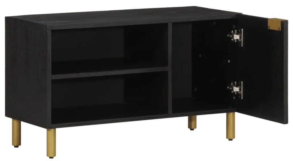Móvel de TV 80x33x46 cm derivados de madeira preto