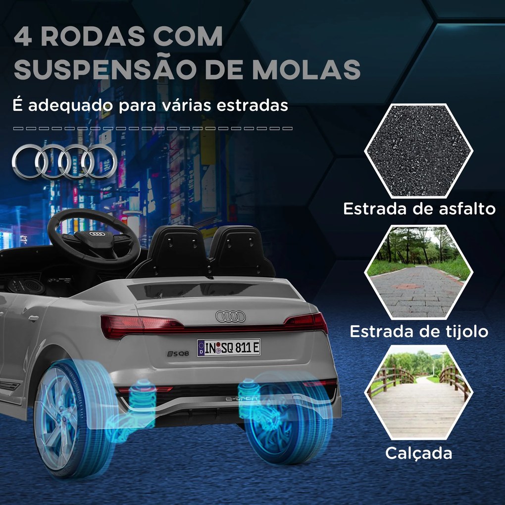 AIYAPLAY Carro Elétrico para Crianças acima de 3 Anos Carro Audi Q8 Et