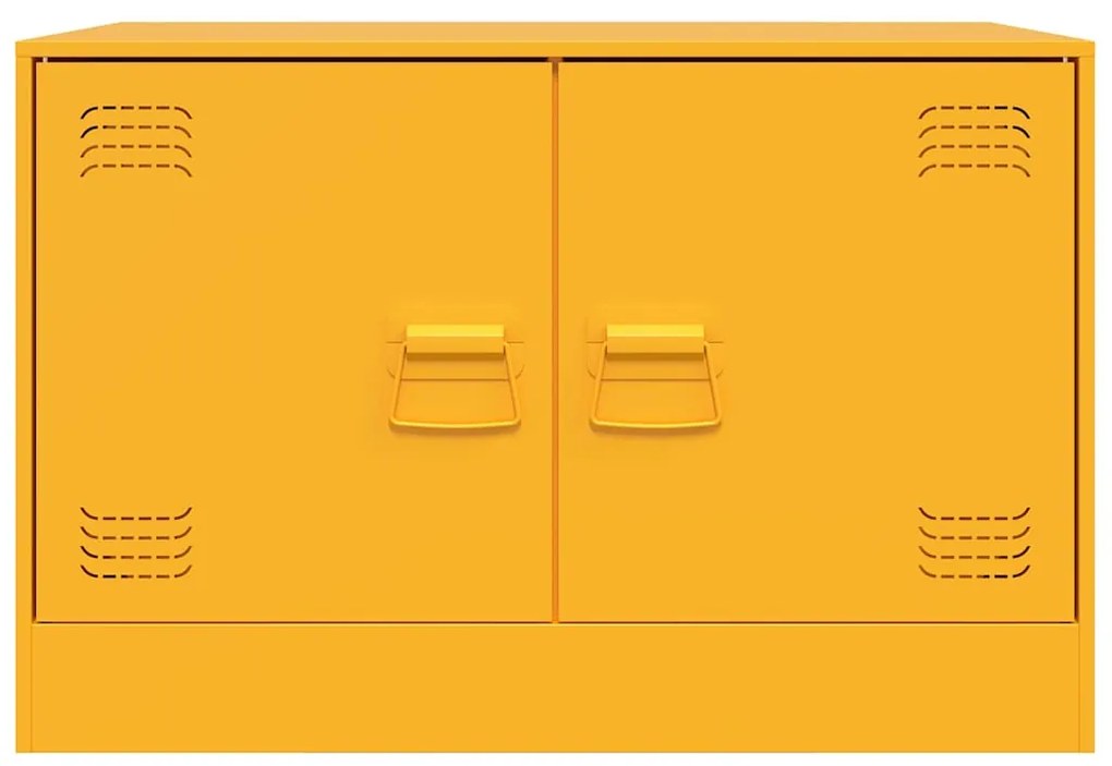 Móvel de TV 67x39x44 cm aço amarelo mostarda