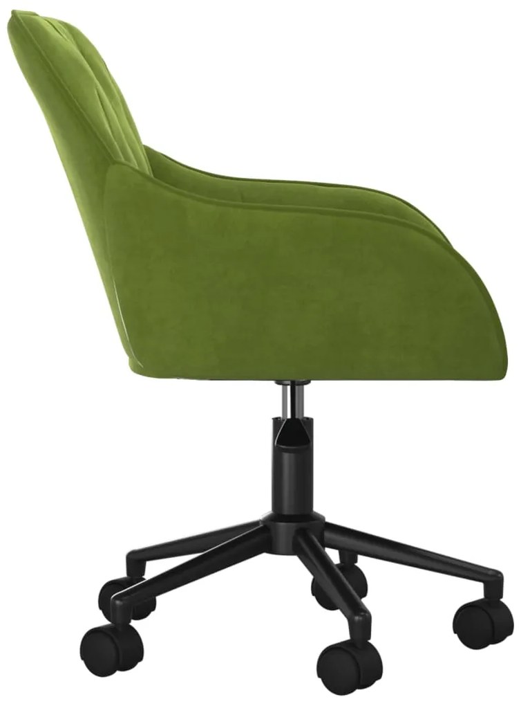 Cadeiras de jantar giratórias 2 pcs veludo verde-claro