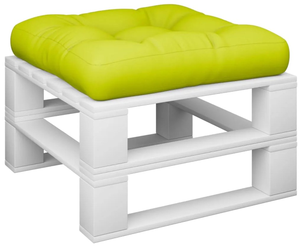 Almofadão sofá de paletes 50x50x12 cm tecido verde brilhante