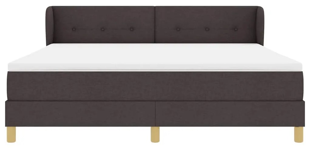 Cama Box Spring vidaXL com Colchão em Castanho Escuro, 180x200 cm de T