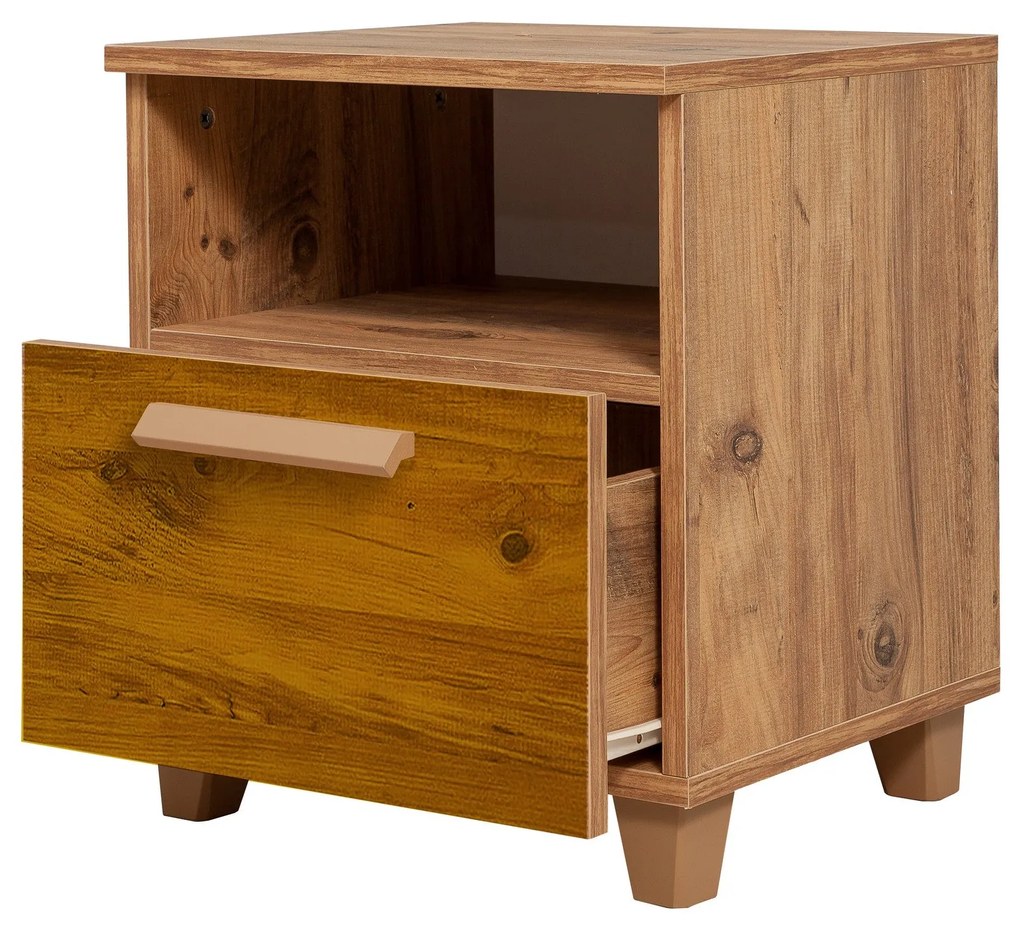 Mesa de Cabeceira Leva Alfa – Pinho Atlântico – 45x52x40 cm