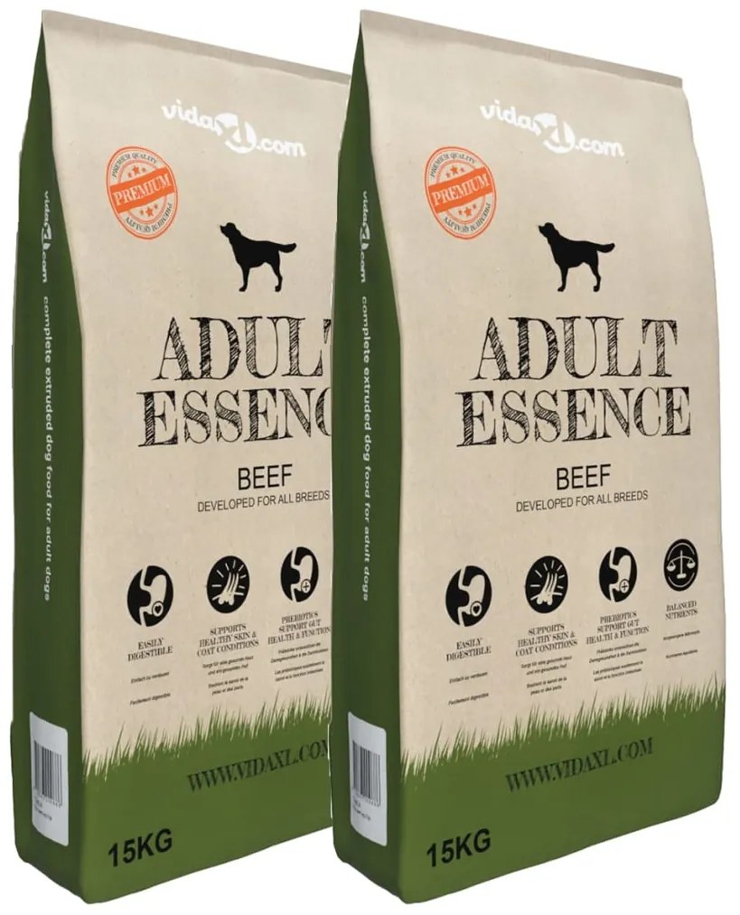 Ração premium para cães Adult Essence Beef 2 pcs 30 kg