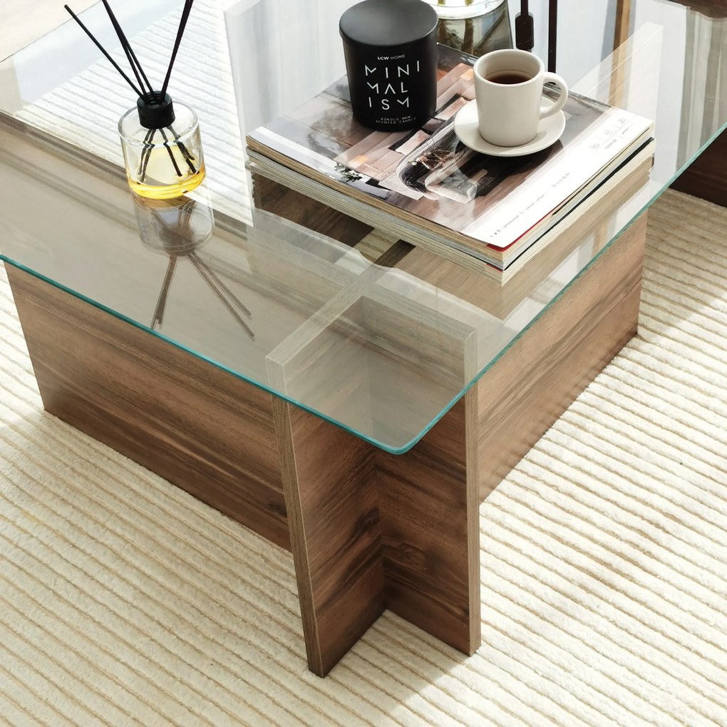 Mesa de Centro Escape – Nogueira – 105 cm x 40 cm x 65 cm