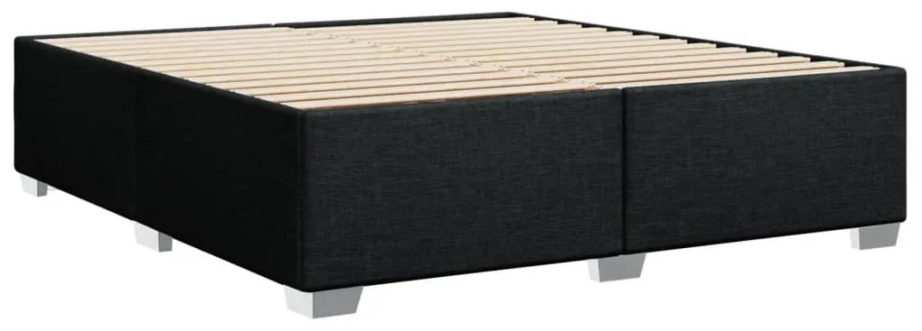 Cama com molas/colchão 180x200 cm tecido preto