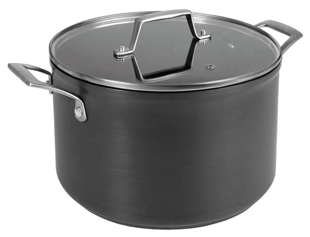 Panela Alumínio com Tampa Vidro 16X13cm