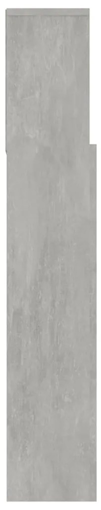 Armário de cabeceira 120x19x103,5 cm cinzento cimento