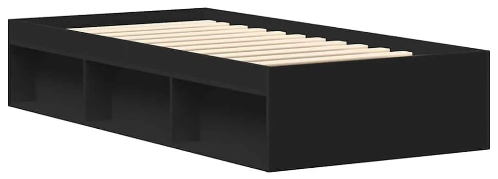 Estrutura de cama solteiro 75x190 cm preto