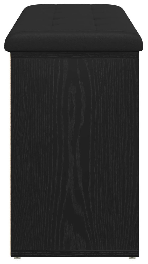 Banco de Armazenamento vidaXL Madeira de Carvalho Preto 100x30x48 cm