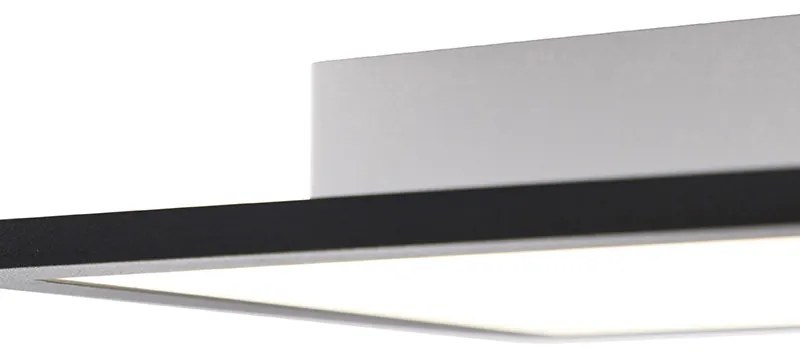 Candeeiro de teto moderno preto com LED 80 cm - Liv Moderno