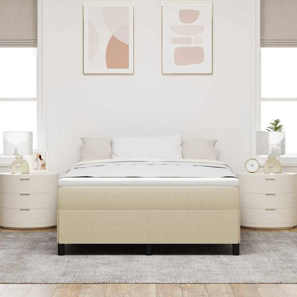 Cama vidaXL Verde Claro Cinza 160x200 cm Tecido Corduroy