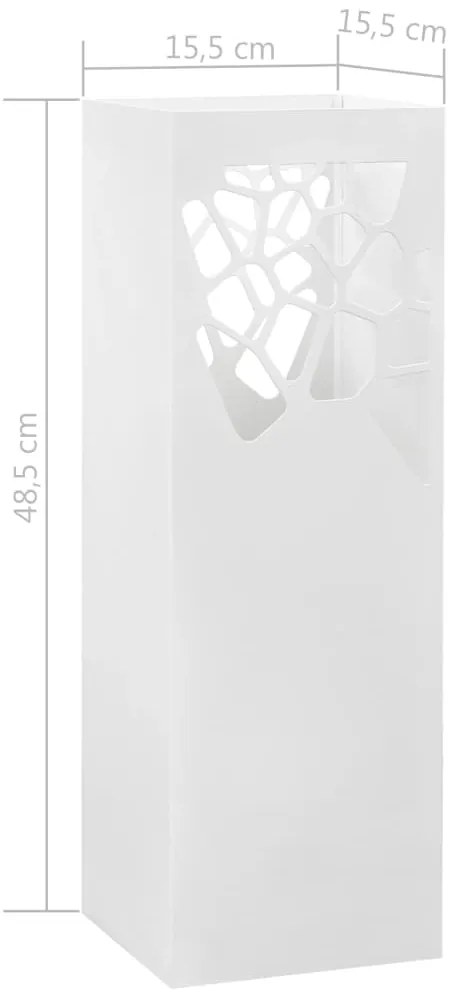 Suporte para guarda-chuvas pedras em aço branco