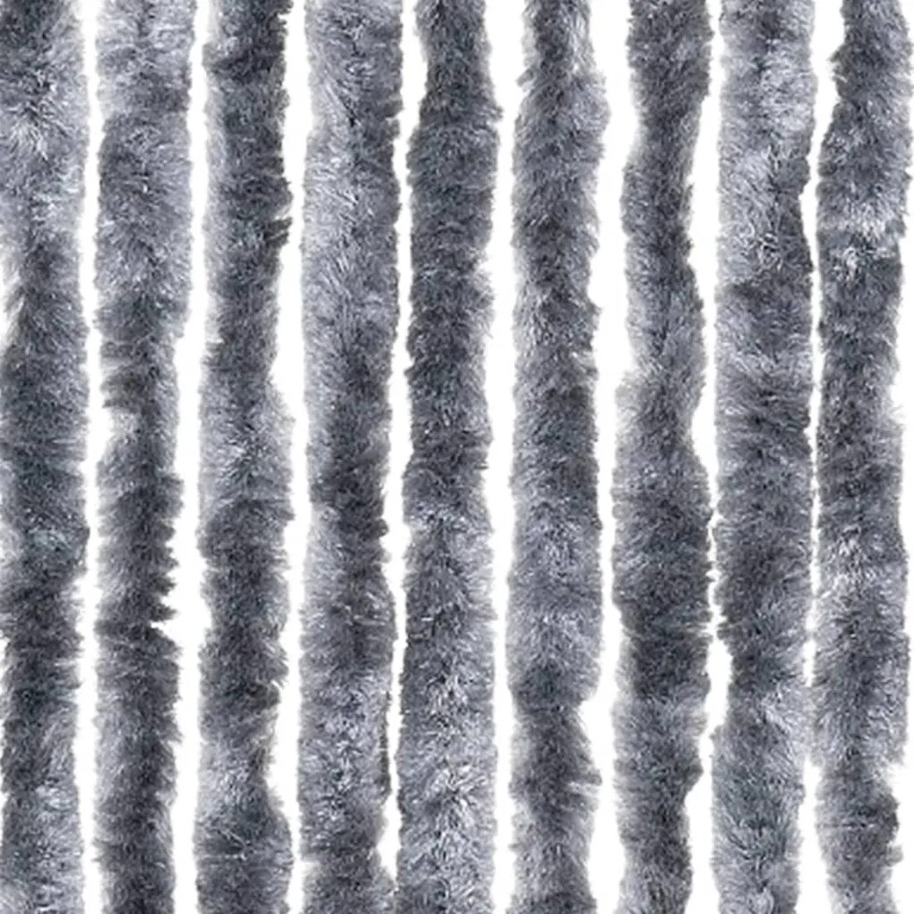 Cortina anti-insetos 100x230 cm chenille prateado