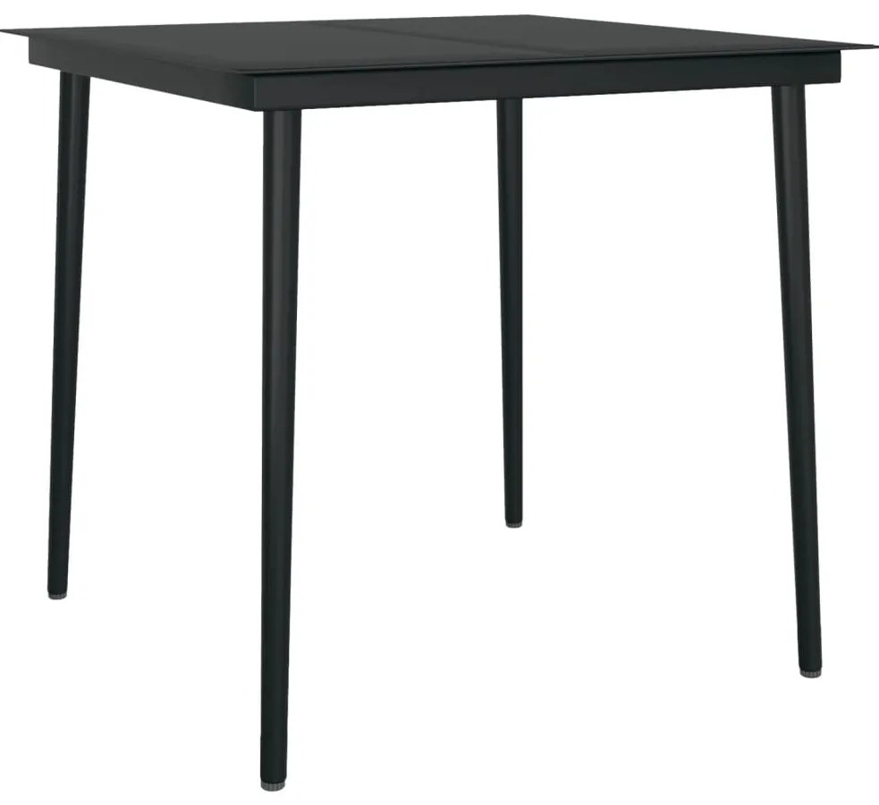 3 pcs conjunto de jantar para jardim com almofadões cinzento