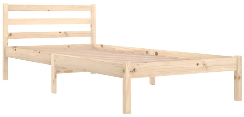 Estrutura de cama 90 x 200 cm madeira de pinho maciça