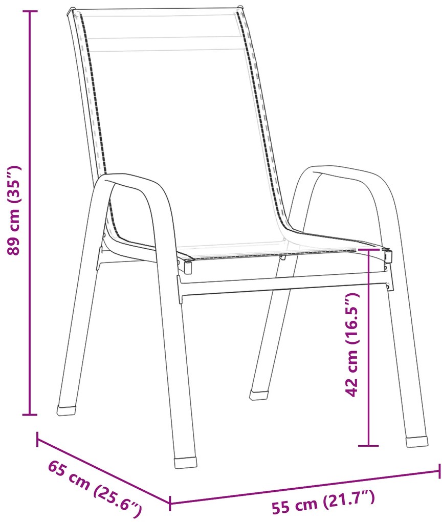 Conjunto de Jantar de Jardim vidaXL 7 Peças Preto Textilene e Aço