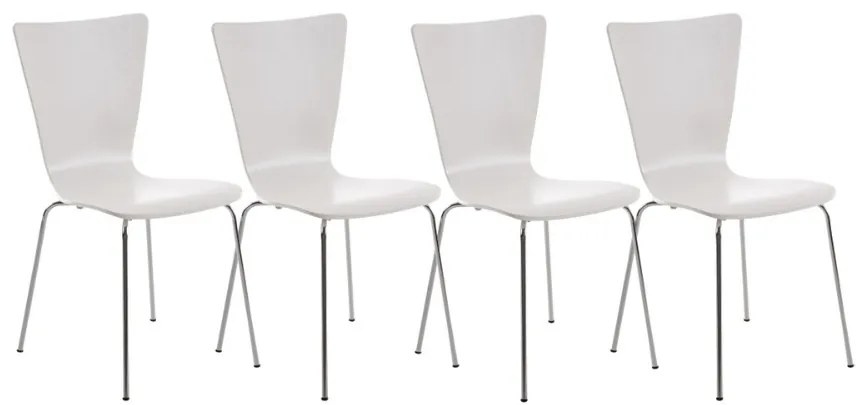 Conjunto de 4 cadeiras cozinha e jantar Aaron 43 x 84 x 50 cm Branco