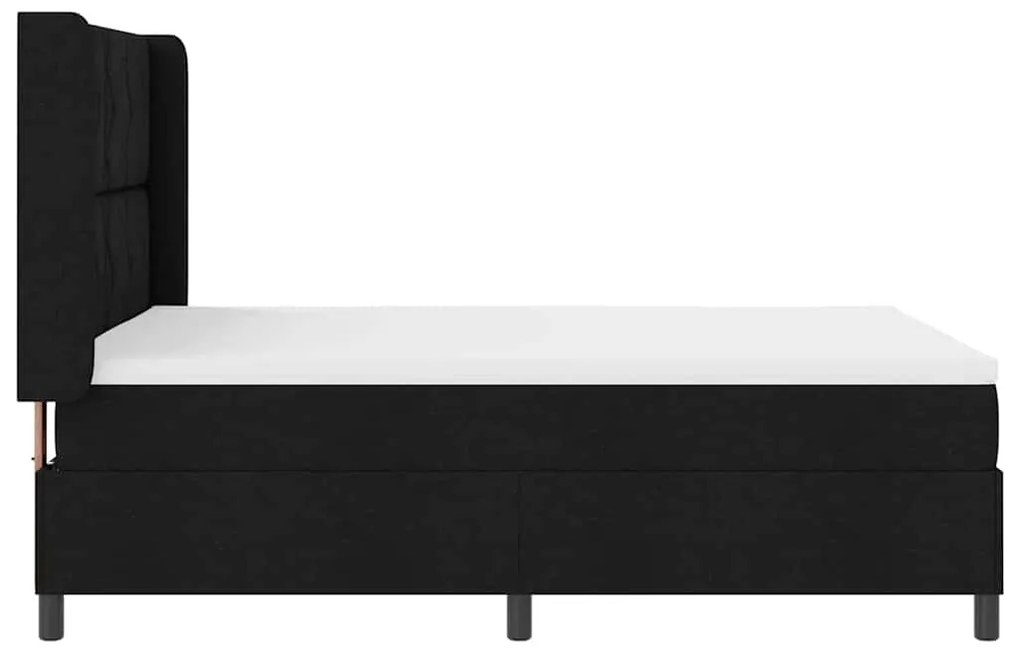 Cama Box com Colchão Preto 160x200 cm Tecido