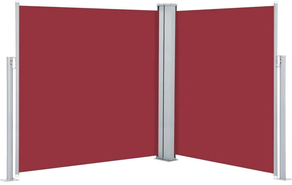Toldo lateral retrátil 170x600 cm vermelho