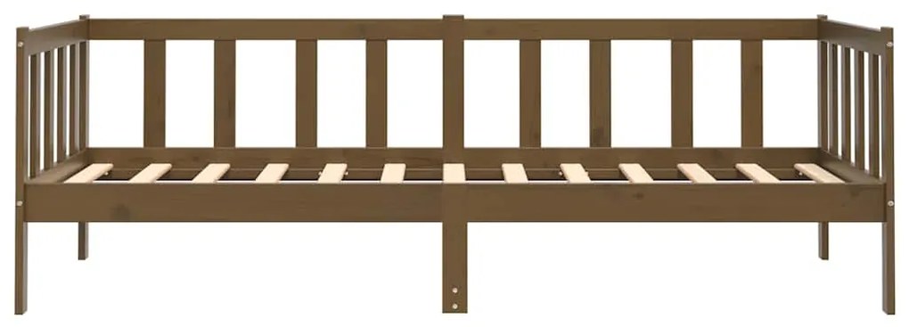 Sofá-cama 90x200 cm madeira de pinho maciça castanho mel