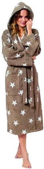 Jogo de toalhas de banho 3 peças estrelas 100% algodão 480gr./m2 Lasa Home: Castanho
