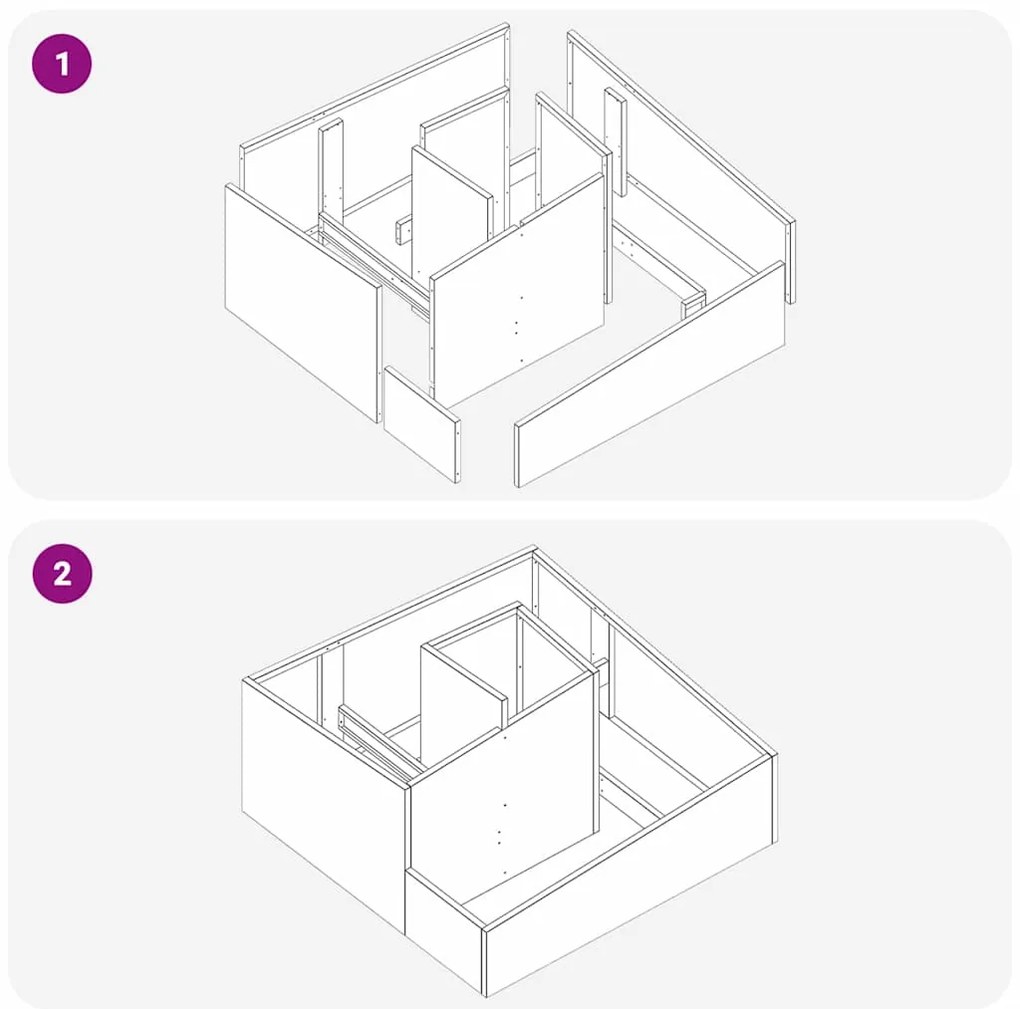 Vaso 80x80x50 cm Aço Galvanizado