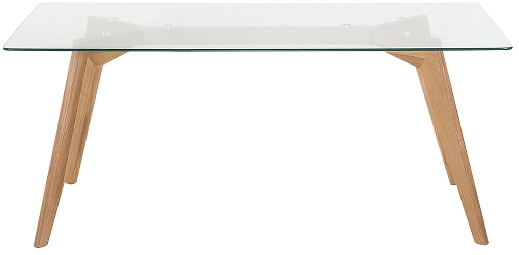 Mesa de jantar com tampo de vidro 180 x 90 cm HUDSON Beliani