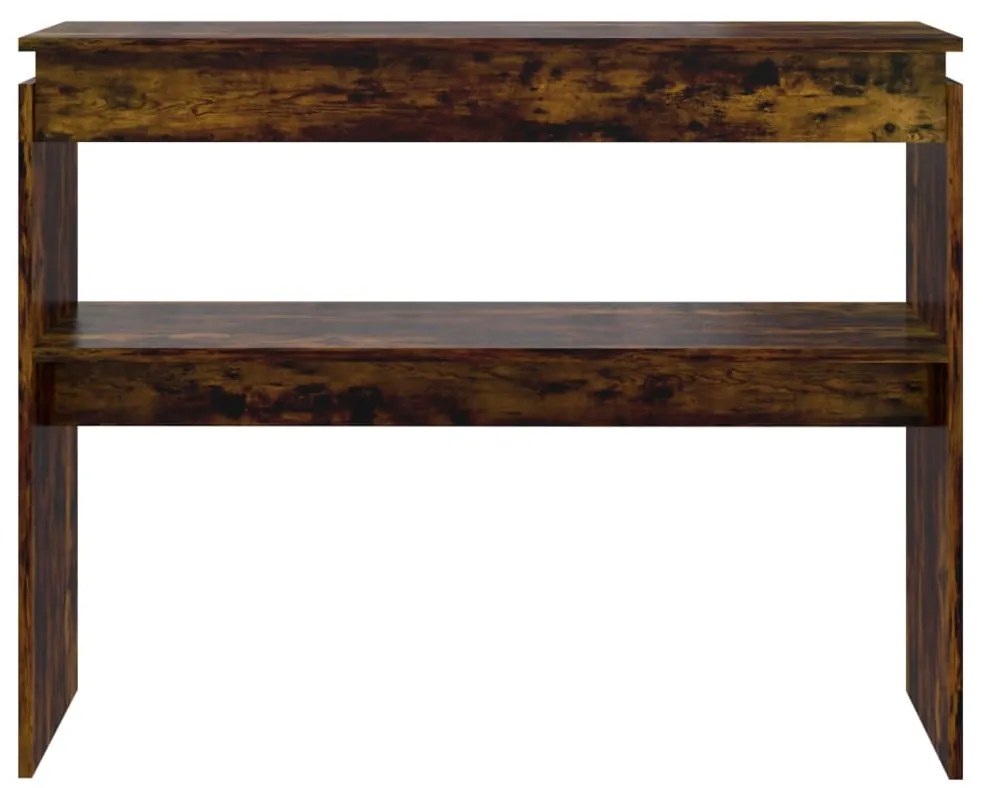 Mesa consola 102x30x80 cm derivados de madeira carvalho fumado