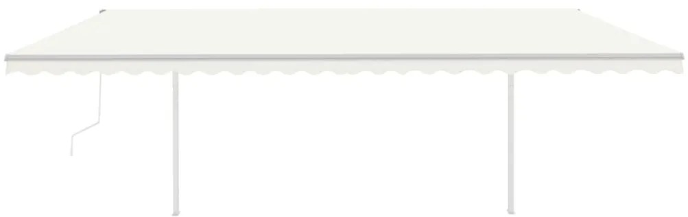 Toldo automático c/ LED e sensor de vento 6x3,5 m cor creme