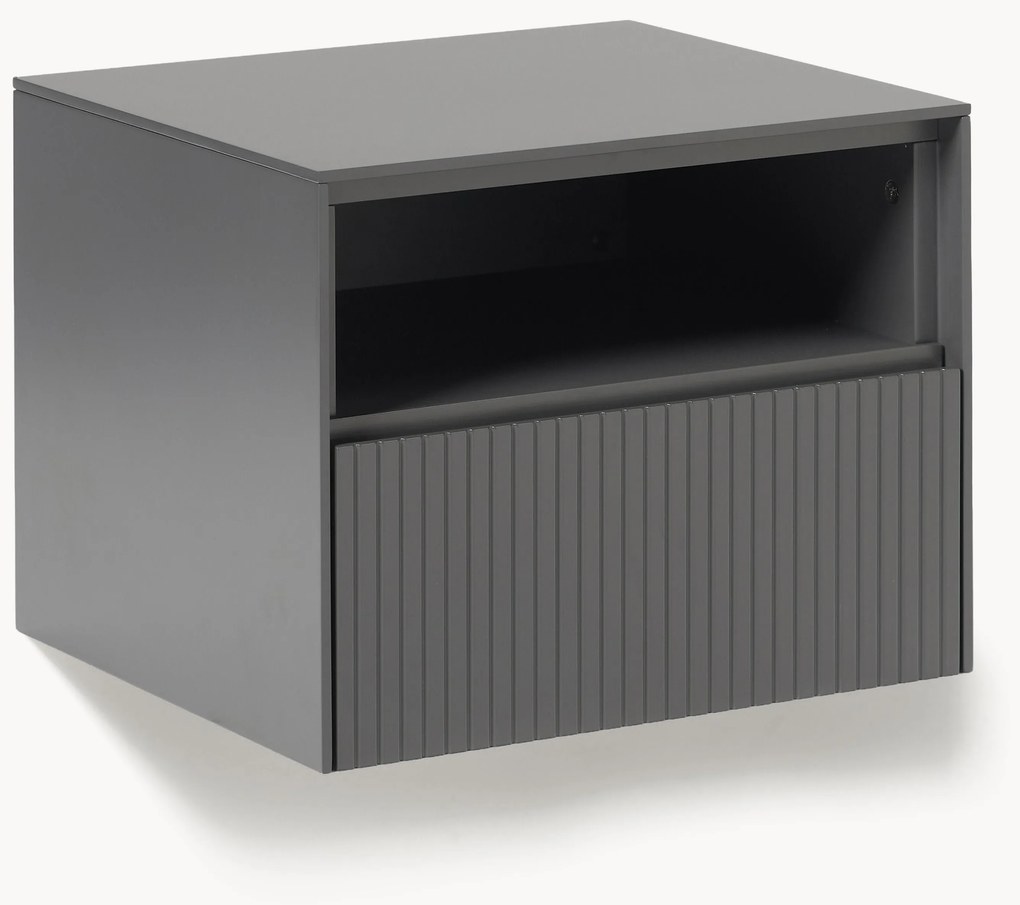 Mesa de cabeceira de parede com frente canelada Shea