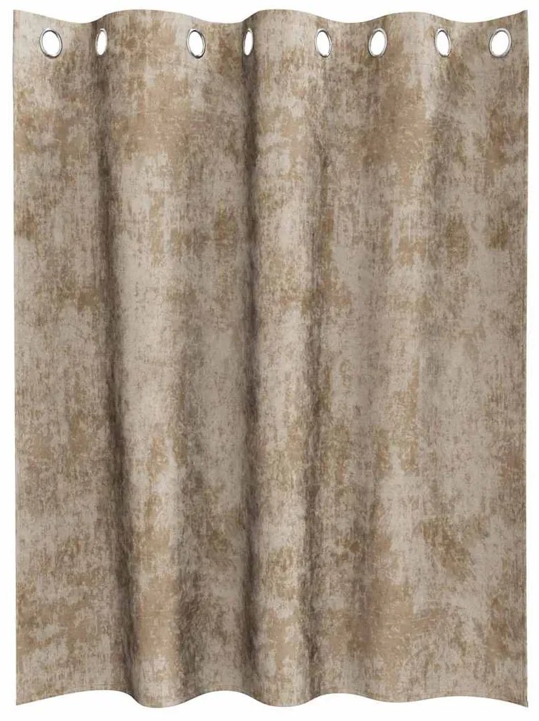 Cortinas de Veludo 2 Pçs com Ilhós Champagne 140x140 cm