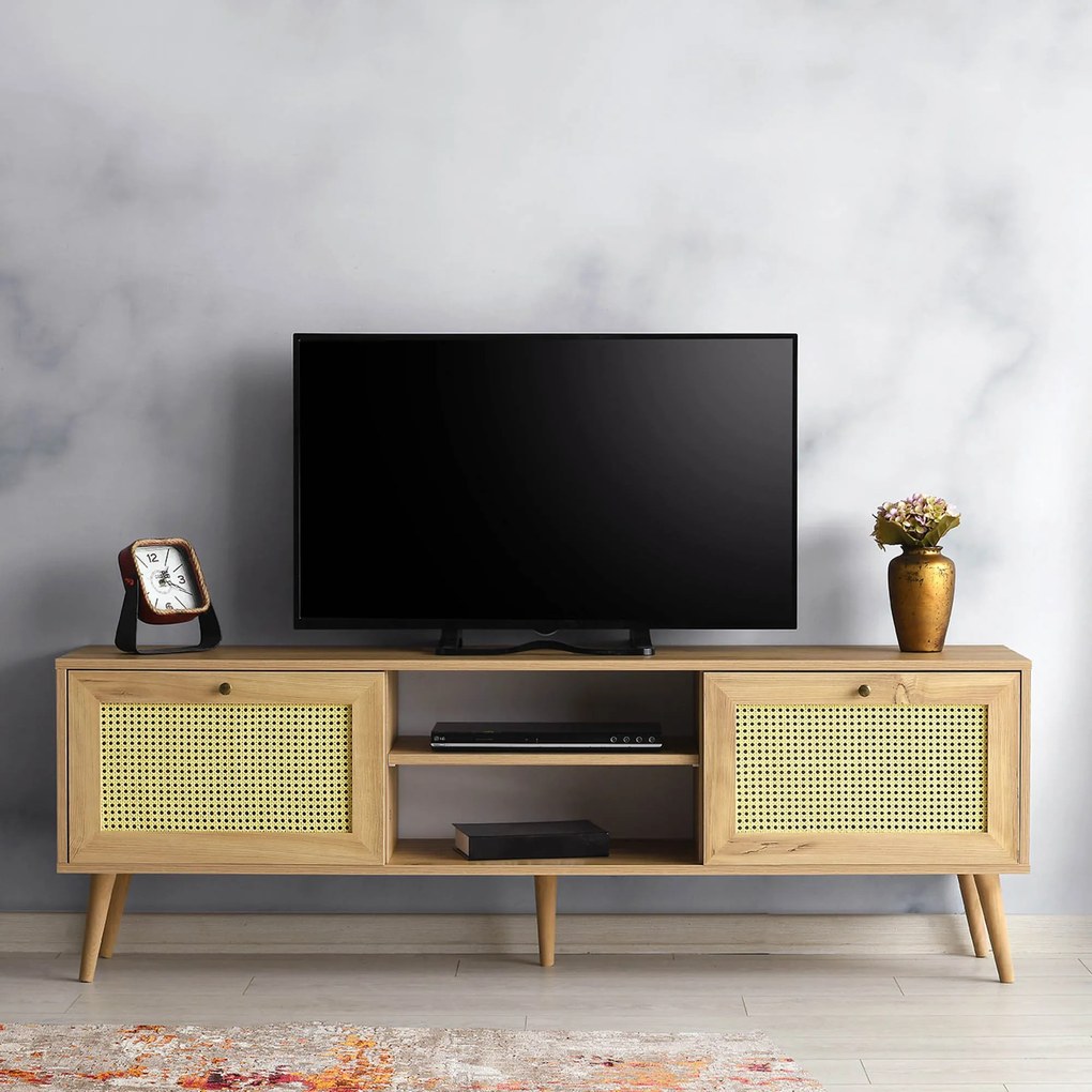 Móvel de TV Letoon – Carvalho – 180 cm x 60 cm x 40 cm