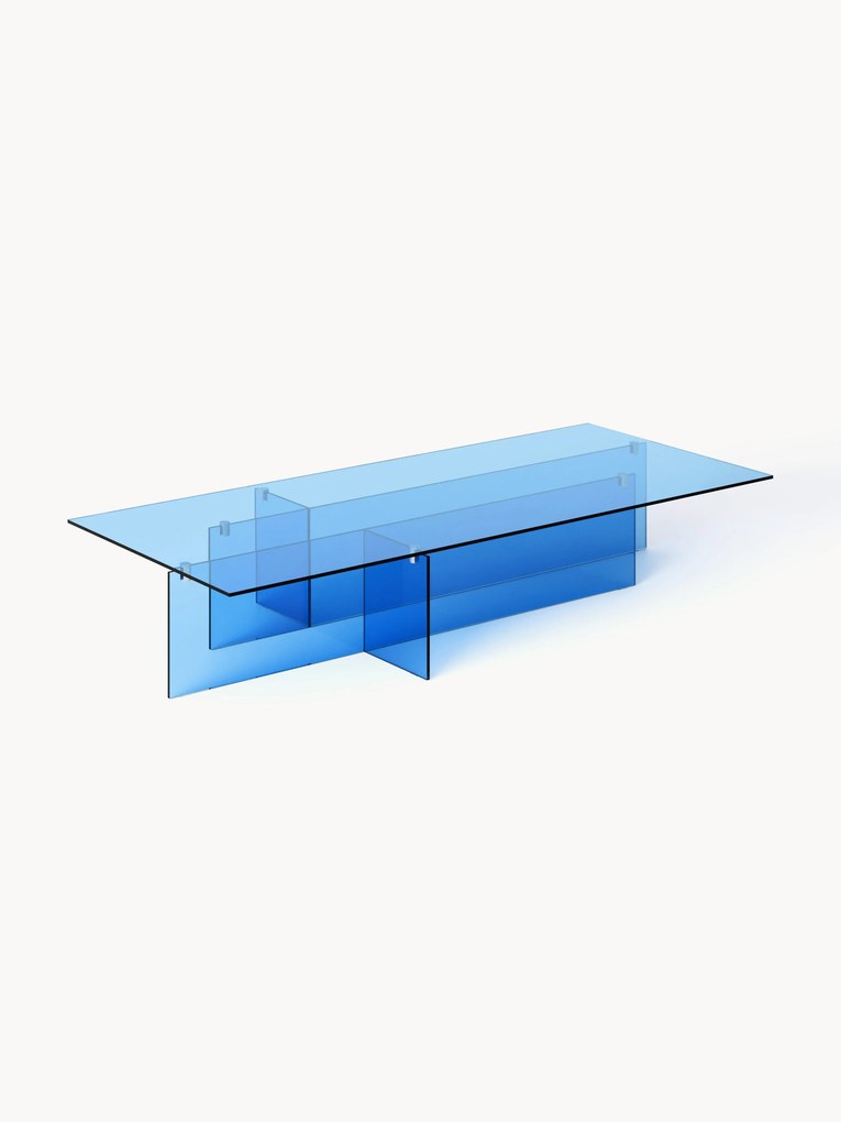 Mesa de centro grande em vidro Anouk, L 160 cm