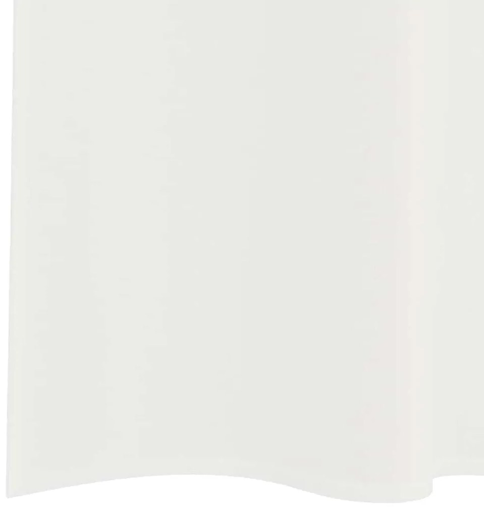 Cortinas de voile com bolsos para varão 2 pcs branco